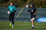 7 February 2019; Chris Farrell, left, and Quinn Roux during Ireland Rugby squad training at Carton House in Maynooth, Co. Kildare. Photo by Brendan Moran/Sportsfile