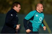 7 February 2019; Rory Best, right, and Sean Cronin during Ireland Rugby squad training at Carton House in Maynooth, Co. Kildare. Photo by David Fitzgerald/Sportsfile