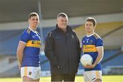 7 February 2019; Tipperary football manager Liam Kearns with players Conor Sweeney and Brian Fox during an event organised by Tipperary GAA sponsor Teneo at Semple Stadium in Thurles, Co Tipperary. Photo by Matt Browne/Sportsfile