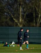 7 February 2019; Keith Earls, right, and Joey Carbery during Ireland Rugby squad training at Carton House in Maynooth, Co. Kildare. Photo by David Fitzgerald/Sportsfile
