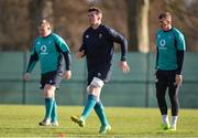7 February 2019; Peter O'Mahony, centre, during Ireland Rugby squad training at Carton House in Maynooth, Co. Kildare. Photo by Brendan Moran/Sportsfile