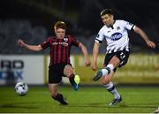 5 February 2019; Patrick McEleney of Dundalk in action against Aodh Dervin of Longford Town during the pre-season friendly match between Dundalk and Longford Town at Oriel Park in Dundalk, Louth. Photo by Ben McShane/Sportsfile