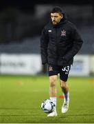 5 February 2019; Dean Jarvis of Dundalk warms-up prior to the pre-season friendly match between Dundalk and Longford Town at Oriel Park in Dundalk, Louth. Photo by Ben McShane/Sportsfile