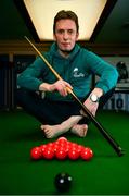 7 February 2019; Definitely not snookered! HireUp set to take on the world. The employee referral company was officially launched by snooker legends Ken Doherty, pictured, and Jimmy White at the Radisson Blu St. Helen's Hotel in Booterstown, Dublin. Photo by Sam Barnes/Sportsfile