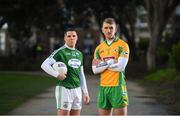 8 Febrary 2019; Kieran Fitzgerald, former Galway and current Corofin footballer, right, and Kevin Cassidy, former Donegal and current Gaobh Dobhair footballer ahead of their AIB GAA All-Ireland Senior Football Club Championship Semi-Final taking place at Páirc Seán Mac Diarmada in Leitrim on Saturday, February 16th. Having extended their sponsorship of both Club and County for another five years in 2018, AIB is pleased to continue its sponsorship of the GAA Club Championships for a 29th consecutive year. For exclusive content and behind the scenes action throughout the AIB GAA & Camogie Club Championships follow AIB GAA on Facebook, Twitter, Instagram and Snapchat. Photo by David Fitzgerald/Sportsfile