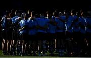 8 February 2019; St Michael's College players huddle prior to the Bank of Ireland Leinster Schools Junior Cup Round 1 match between St Michael's College and C.B.C. Monkstown at Energia Park in Dublin. Photo by David Fitzgerald/Sportsfile