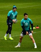8 February 2019; Rob Kearney, left, and Conor Murray during the Ireland Rugby captain's run at BT Murrayfield Stadium in Edinburgh, Scotland. Photo by Ramsey Cardy/Sportsfile