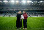 2 February 2019; President of the LGFA Marie Hickey presents an award to Mary Packard of Loreto St Stephen's Green during the Lidl Ladies NFL Division 1 Round 1 match between Dublin and Donegal at Croke Park in Dublin. Photo by Harry Murphy/Sportsfile