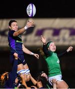 8 February 2019; Debs McCormack of Scotland in action against Nichola Fryday of Ireland during the Women's Six Nations Rugby Championship match between Scotland and Ireland at Scotstoun Stadium in Glasgow, Scotland. Photo by Ramsey Cardy/Sportsfile