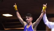 8 February 2019; Gerard Matthews of St Paul's, Co Antrim, after defeating Stephen Lockhart of Baldoyle, Co Dublin, in their 63kg bout during the 2019 National Elite Men’s & Women’s Elite Boxing Championships at the National Boxing Stadium in Dublin. Photo by Piaras Ó Mídheach/Sportsfile