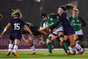 8 February 2019; Ciara Griffin of Ireland is tackled by Helen Nelson of Scotland during the Women's Six Nations Rugby Championship match between Scotland and Ireland at Scotstoun Stadium in Glasgow, Scotland. Photo by Ramsey Cardy/Sportsfile