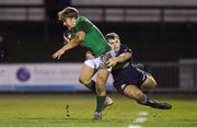 8 February 2019; Liam Turner of Ireland is tackled by Robbie McCallum of Scotland during the U20 Six Nations Rugby Championship match between Scotland and Ireland at Netherdale in Galashiels, Scotland. Photo by Brendan Moran/Sportsfile
