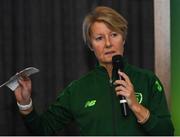 9 February 2019; Head of Women's Football Sue Ronan speaks during an FAI Women's Football Conference at the Clayton Hotel Dublin Airport in Dublin. Photo by Harry Murphy/Sportsfile