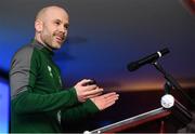 9 February 2019; Republic of Ireland head of fitness Dan Horan speaks during an FAI Women's Football Conference at the Clayton Hotel Dublin Airport in Dublin. Photo by Harry Murphy/Sportsfile