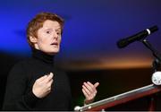 9 February 2019; Eileen Gleeson speaks during an FAI Women's Football Conference at the Clayton Hotel Dublin Airport in Dublin. Photo by Harry Murphy/Sportsfile