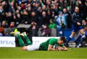 9 February 2019; Conor Murray of Ireland scores his side's first try during the Guinness Six Nations Rugby Championship match between Scotland and Ireland at the BT Murrayfield Stadium in Edinburgh, Scotland. Photo by Ramsey Cardy/Sportsfile