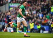 9 February 2019; Jacob Stockdale of Ireland on his way to scoring his side's second try during the Guinness Six Nations Rugby Championship match between Scotland and Ireland at the BT Murrayfield Stadium in Edinburgh, Scotland. Photo by Ramsey Cardy/Sportsfile