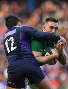 9 February 2019; Jack Conan of Ireland is tackled by Sam Johnson of Scotland during the Guinness Six Nations Rugby Championship match between Scotland and Ireland at the BT Murrayfield Stadium in Edinburgh, Scotland. Photo by Brendan Moran/Sportsfile