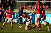 9 February 2019; Seán Delargy of Ruairí Óg in action against Conor Cooney of St Thomas' during the AIB GAA Hurling All-Ireland Senior Championship Semi-Final match between St Thomas' and Ruairí Óg at Parnell Park in Dublin. Photo by David Fitzgerald/Sportsfile