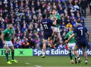9 February 2019; Joey Carbery of Ireland competes for a high ball with Sean Maitland of Scotland during the Guinness Six Nations Rugby Championship match between Scotland and Ireland at the BT Murrayfield Stadium in Edinburgh, Scotland. Photo by Brendan Moran/Sportsfile