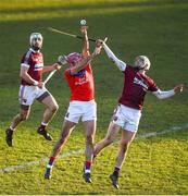 9 February 2019; James Regan of St Thomas' in action against Seán McAfee of Ruairí Óg during the AIB GAA Hurling All-Ireland Senior Championship Semi-Final match between St Thomas' and Ruairí Óg at Parnell Park in Dublin. Photo by David Fitzgerald/Sportsfile
