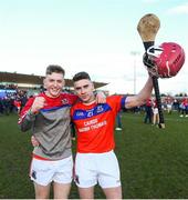9 February 2019; Michael Fallon, left, and Seán Skehill of St Thomas' celebrate following the AIB GAA Hurling All-Ireland Senior Championship Semi-Final match between St Thomas' and Ruairí Óg at Parnell Park in Dublin. Photo by David Fitzgerald/Sportsfile