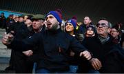 9 February 2019; St Thomas' fans react during the AIB GAA Hurling All-Ireland Senior Championship Semi-Final match between St Thomas' and Ruairí Óg at Parnell Park in Dublin. Photo by David Fitzgerald/Sportsfile