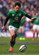9 February 2019; Joey Carbery of Ireland kicks a conversion during the Guinness Six Nations Rugby Championship match between Scotland and Ireland at the BT Murrayfield Stadium in Edinburgh, Scotland. Photo by Brendan Moran/Sportsfile