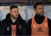 9 February 2019; Kevin O'Connor, left, and Alan Bennett of Cork City prior to the 2019 President's Cup Final between Cork City and Dundalk at Turners Cross in Cork. Photo by Stephen McCarthy/Sportsfile