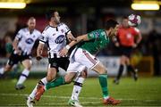 9 February 2019; Graham Cummins of Cork City in action against Robbie Benson of Dundalk during 2019 President's Cup Final between Cork City and Dundalk at Turners Cross in Cork. Photo by Stephen McCarthy/Sportsfile