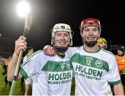 9 February 2019; Conor Walsh, left, and Adrian Mullen of Ballyhale Shamrocks celebrate after the AIB GAA Hurling All-Ireland Senior Championship semi-final match between Ballyhale Shamrocks and Ballygunner at Semple Stadium in Thurles, Tipperary. Photo by Matt Browne/Sportsfile