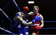 9 February 2019; Michael McGrane, right, in action against Luke Maguire in their 69kg bout during the 2019 National Elite Men’s & Women’s Elite Boxing Championships at the National Stadium in Dublin. Photo by David Fitzgerald/Sportsfile