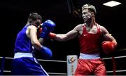 9 February 2019; Patrick Donovan, right, in action against Conor Ivors in their 69kg bout during the 2019 National Elite Men’s & Women’s Elite Boxing Championships at the National Stadium in Dublin. Photo by David Fitzgerald/Sportsfile