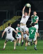 9 February 2019; Aaron Masterson of Kildare in action against Ryan Jones of Fermanagh during the Allianz Football League Division 2 Round 3 match between Fermanagh and Kildare at Brewster Park in Enniskillen, Fermanagh. Photo by Oliver McVeigh/Sportsfile