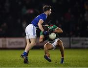 9 February 2019; Aidan O’Shea of Mayo in action against Niall McKiernan of Cavan during the Allianz Football League Division 1 Round 3 match between Mayo and Cavan at Elverys MacHale Park in Castlebar, Mayo. Photo by Seb Daly/Sportsfile