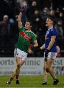 9 February 2019; Stephen Coen of Mayo turns to celebrate after kicking a point, only to see it ruled as a wide, during the Allianz Football League Division 1 Round 3 match between Mayo and Cavan at Elverys MacHale Park in Castlebar, Mayo. Photo by Seb Daly/Sportsfile