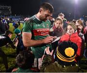 9 February 2019; Aidan O’Shea of Mayo signs a programme for a supporter following the Allianz Football League Division 1 Round 3 match between Mayo and Cavan at Elverys MacHale Park in Castlebar, Mayo. Photo by Seb Daly/Sportsfile