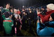 9 February 2019; Diarmuid O’Connor of Mayo poses for photos with supporters following the Allianz Football League Division 1 Round 3 match between Mayo and Cavan at Elverys MacHale Park in Castlebar, Mayo. Photo by Seb Daly/Sportsfile