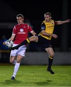 9 February 2019; Jack Keaney of Sligo Rovers in action against Dean Zambra of Longford Town during the Pre-Season Friendly match between Longford Town and Sligo Rovers at City Calling Stadium in Longford. Photo by Sam Barnes/Sportsfile