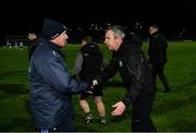 9 February 2019; Dublin manager Jim Gavin and Kerry manager Peter Keane exchange a handshake after the Allianz Football League Division 1 Round 3 match between Kerry and Dublin at Austin Stack Park in Tralee, Co. Kerry. Photo by Diarmuid Greene/Sportsfile