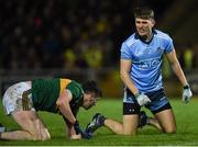 9 February 2019; Mick Fitzsimons of Dublin reacts towards Paul Geaney of Kerry during the Allianz Football League Division 1 Round 3 match between Kerry and Dublin at Austin Stack Park in Tralee, Co. Kerry. Photo by Diarmuid Greene/Sportsfile