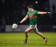 9 February 2019; Lee Keegan of Mayo kicks a point during the Allianz Football League Division 1 Round 3 match between Mayo and Cavan at Elverys MacHale Park in Castlebar, Mayo. Photo by Seb Daly/Sportsfile