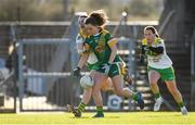 10 February 2019; Emma Duggan of Meath in action against Sarah Cummins of Offaly during the Lidl Ladies Football National League Division 3 Round 2 match between Meath and Offaly at Páirc Tailteann in Navan, Meath. Photo by Eóin Noonan/Sportsfile