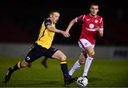 9 February 2019; Dean Zambra of Longford Town in action against Dean Byrne of Longford Town during the Pre-Season Friendly match between Longford Town and Sligo Rovers at City Calling Stadium in Longford. Photo by Sam Barnes/Sportsfile