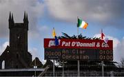 10 February 2019; A general view of the scoreboard ahead of the Allianz Football League Division 2 Round 3 match between Clare and Cork at Cusack Park in Ennis, Clare. Photo by Sam Barnes/Sportsfile