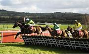 10 February 2019; Josies Orders, with Mark Walsh, up, jump the last on their way to winning the PP Hogan Memorial Cross Country Steeplechase at Punchestown Racecourse in Naas, Co. Kildare. Photo by David Fitzgerald/Sportsfile