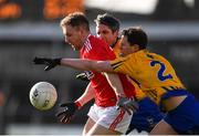 10 February 2019; Michael Hurley of Cork in action against Kevin Hartnett of Clare during the Allianz Football League Division 2 Round 3 match between Clare and Cork at Cusack Park in Ennis, Clare. Photo by Sam Barnes/Sportsfile