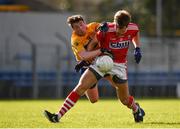 10 February 2019; Ian Maguire of Cork in action against Keelan Sexton of Clare during the Allianz Football League Division 2 Round 3 match between Clare and Cork at Cusack Park in Ennis, Clare. Photo by Sam Barnes/Sportsfile