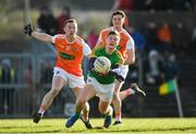 10 February 2019; Thomas O'Reilly of Meath is fouled by Ryan Kennedy of Armagh resuling in a penalty during the Allianz Football League Division 2 Round 3 match between Meath and Armagh at Páirc Tailteann in Navan, Meath. Photo by Eóin Noonan/Sportsfile