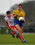 10 February 2019; Enda Smith of Roscommon in action against Ciaran McLaughlin of Tyrone during the Allianz Football League Division 1 Round 3 match between Roscommon and Tyrone at Dr. Hyde Park in Roscommon. Photo by Seb Daly/Sportsfile